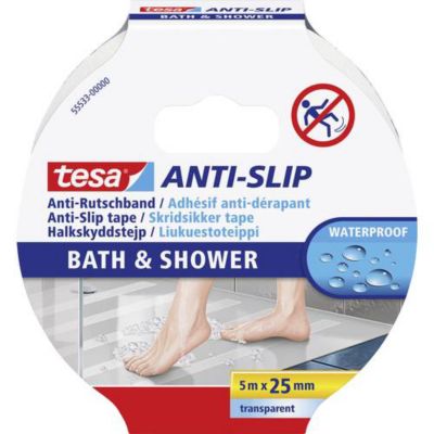 tesa BATH & SHOWER 55533 00000 11 bande antidérapante transparente 5 x 25 mm