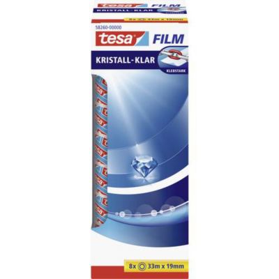 tesafilm 57726 C+C film adhésif crystal clear 33 x 15 mm pack de 6 rouleaux
