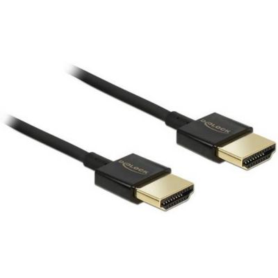 Câble HDMI Delock 2 m slim High Speed HDMI-A mâle/mâle 18 Gbit/s 4K 60 Hz 84773
