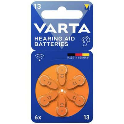 Varta Pile bouton ZA 13 1.4 V 6 pc zinc air Hearing Aid PR48 - vue 2