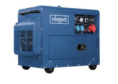 Groupe électrogène 5000 W - carburant diesel - autonomie 11 h - L.92 x l.52 x H.75 cm - Scheppach SG5200D