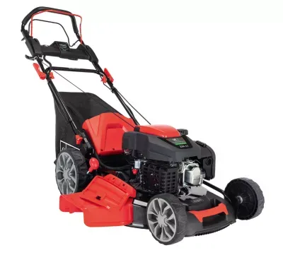 Tondeuse thermique 224 cmÂ³ - largeur de coupe 56 cm - hauteur de coupe 25 à  75 mm - bac 65 L Scheppach MS226-56E