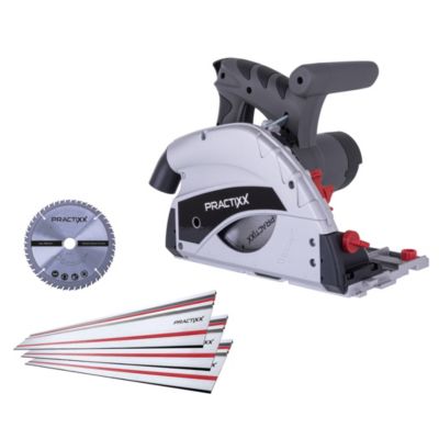 Practixx Scie circulaire plongeante PX TS 55 avec rail de guidage 150 cm Profondeur de coupe 55mm Lames 160mm