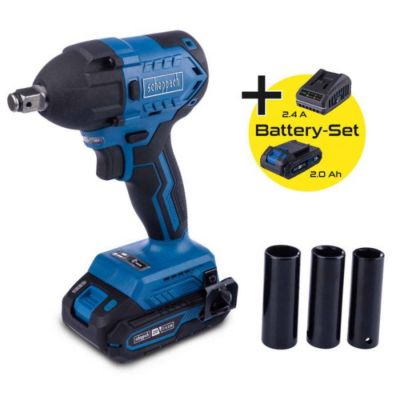 Clé à choc sans fil BC IW350 X 12 brushless 180Nm350Nm 3600 bpm +3 douilles SCHEPPACH 20V IXES Batterie 2Ah + chargeur 2. - vue 2
