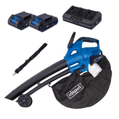 Scheppach Aspirateur souffleur de feuilles sans fil BC-BLV720-X - SET S2.5 - série 20V IXES - 2 batteries + chargeur inclus