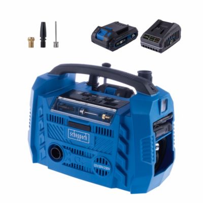 Compresseur sans fil Airforce 6 pression max 103bars 6 accessoires inclus SCHEPPACH 20V IXES Batterie 2Ah + chargeur 2. - vue 2