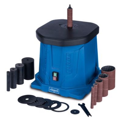 Scheppach Ponceuse oscillante OSM100 - 450W - broche 12,7 mm - course 16mm - hauteur de ponçage max 98 mm - table 320 x 300 mm