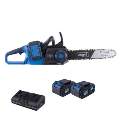 Pack tronçonneuse sans fil BC CS355Duo X longueur de coupe 335cm SCHEPPACH 20V IXES +2 batteries 4Ah + chargeur double 4. - vue 2
