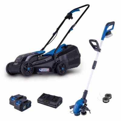 Pack tondeuse BC MP320 X 32 cm + Coupe bordure C LT300 X 2 en 1 SCHEPPACH 20V IXES + 2 batteries 4ah + chargeur - vue 3