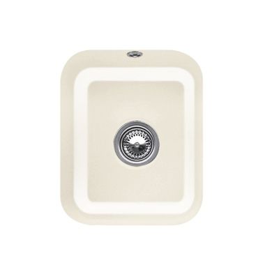 Evier 1 bac VILLEROY ET BOCH Cisterna 45 Crème CeramicPlus avec vidage manuel