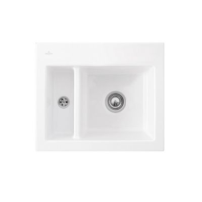 Evier 1 cuve et demi VILLEROY ET BOCH Subway 60 XM 62 x 51 cm sans egouttoir CeramicPlus