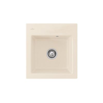 Evier VILLEROY ET BOCH Subway 45 crème avec Vidage automatique
