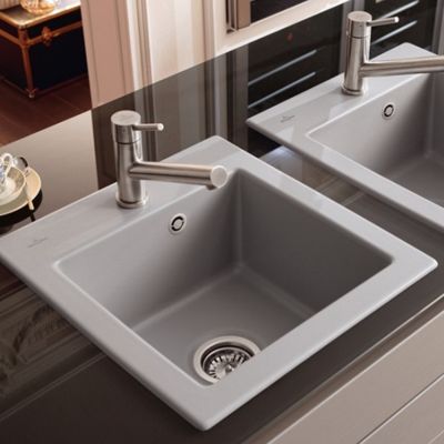 Evier VILLEROY ET BOCH Subway 45 chromite avec Vidage automatique