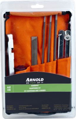 Arnold Kit d'affûtage en trousse enroulable pour lames de tronçonneuse
