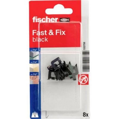 Crochet peigne anneau d'accroche piton Fischer 532759 Fast Fix Blister de 8