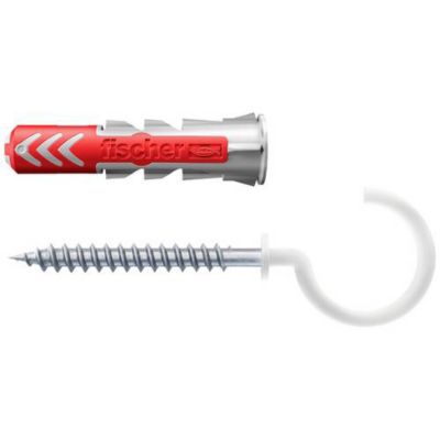 Fischer DuoPower 8 x 40 RH Set de 4 chevilles avec 4 crochets ronds 5 5 x 77 mm