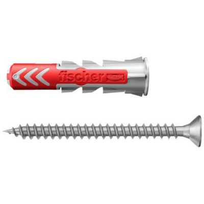 DuoPower 8 x 40 S A2 set de 2 chevilles inox avec 2 vis fraisées 5,0 x 55 mm