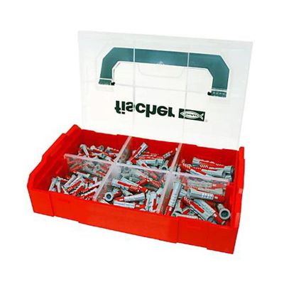 Fischer Jeu de chevilles DUOPOWER avec vis 210 pcs