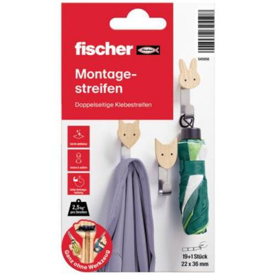 Fischer 545956 Pastille adhésive double face 19 pc