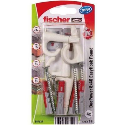 Fischer Crochet rond 8x40 easyhook /4 k nv Blanc - vue 3