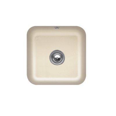 Evier 1 bac VILLEROY ET BOCH Cisterna 50 Ivory CeramicPlus avec vidage automatique