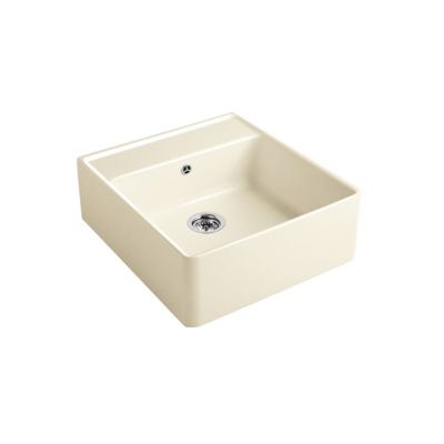 Evier timbre office VILLEROY ET BOCH Tradition Creme CeramicPlus avec vidage automatique
