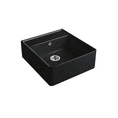 Evier timbre office VILLEROY ET BOCH Tradition Chromite CeramicPlus avec vidage automatique