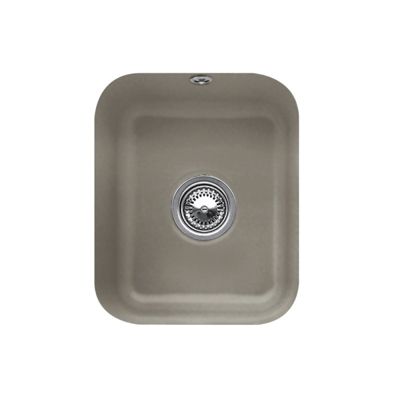 Evier 1 bac VILLEROY ET BOCH Cisterna 45 Timber CeramicPlus avec vidage automatique