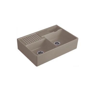 Evier cuisine VILLEROY ET BOCH Tradition Timber CeramicPlus avec vidage manuel