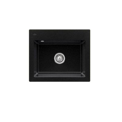 Evier 1 bac VILLEROY ET BOCH Subway 60 60 x 51cm sans egouttoir Chromite CeramicPlus