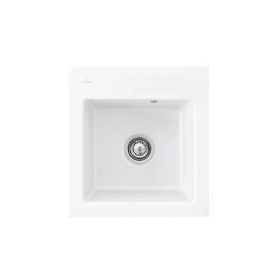 Evier VILLEROY ET BOCH Subway 45 snow avec Vidage automatique