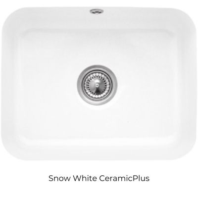 Evier 1 bac VILLEROY ET BOCH Cisterna 60C Snow CeramicPlus avec vidage manuel