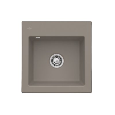 Evier VILLEROY ET BOCH Subway 50 525 x 51 cm sans egouttoir Timber CeramicPlus avec vidage automatique