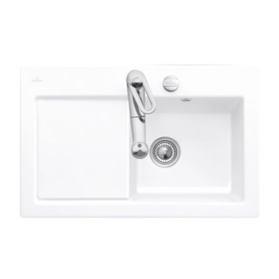 Evier céramique VILLEROY & BOCH SubwayPure Egouttoir à gauche 78x51 cm