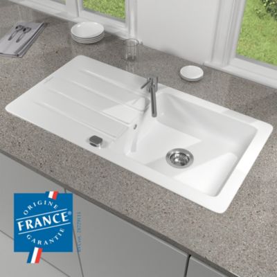 Evier VILLEROY ET BOCH Architectura 60 Céramique 1 bac Vidage automatique 100 x 51 cm - vue 2