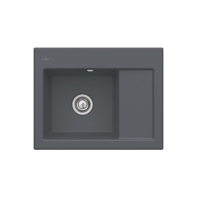 Evier 1 bac VILLEROY ET BOCH Subway 45 Compact 65 x 51 cm egouttoir a droite CeramicPlus