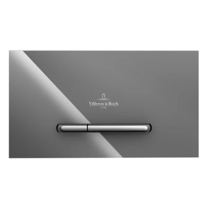 Plaque de déclenchement WC VILLEROY ET BOCH ViConnect en verre Glossy