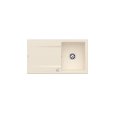 Evier 1 bac VILLEROY ET BOCH Siluet 50 Ivory CeramicPlus Avec vidage automatique