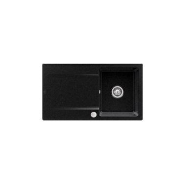 Evier 1 bac VILLEROY ET BOCH Siluet 50 Chromite CeramicPlus Avec vidage automatique