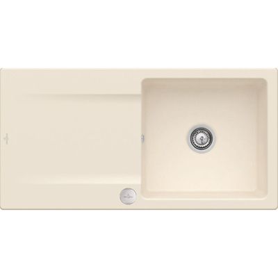 Evier VILLEROY ET BOCH Siluet 60 Ivory CeramicPlus avec vidage automatique