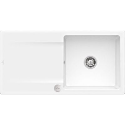 Evier VILLEROY ET BOCH Siluet 60 Snow CeramicPlus avec vidage automatique