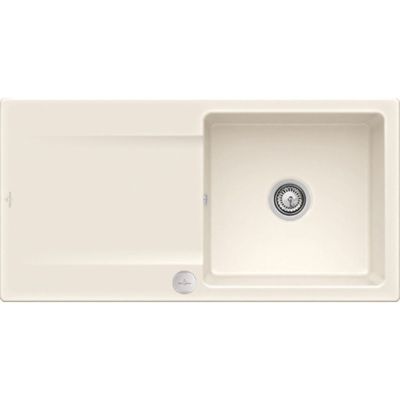 Evier VILLEROY ET BOCH Siluet 60 Crème CeramicPlus avec vidage automatique