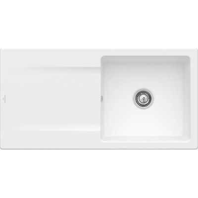 Evier VILLEROY ET BOCH Siluet 60 Snow CeramicPlus avec vidage manuel