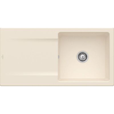 Evier VILLEROY ET BOCH Siluet 60 Ivory CeramicPlus avec vidage manuel