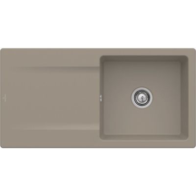 Evier VILLEROY ET BOCH Siluet 60 Timber CeramicPlus avec vidage manuel
