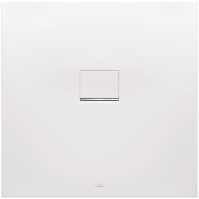 Receveur de douche 100 x 100 x 4 cm, Quaryl, marbre blanc, Villeroy & Boch Squaro Infinity