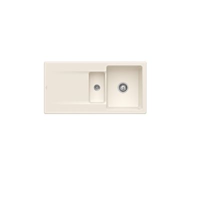 Evier 1 bac 12 VILLEROY ET BOCH Siluet 60 R Crème CeramicPlus avec vidage automatique