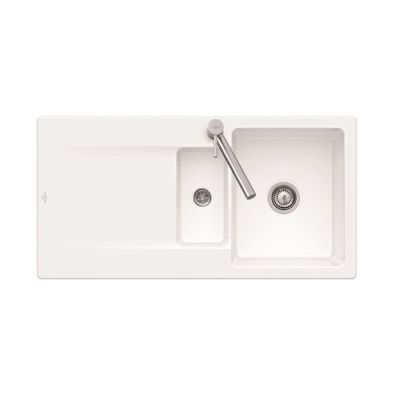 Evier 1 bac 12 VILLEROY ET BOCH Siluet 60 R CeramicPlus avec vidage automatique