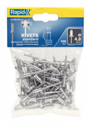 Rapid Rivets aveugles standard boîte de 100