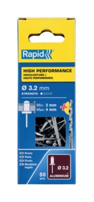 Rivets Haute performance Rapid Ø3.2x8mm